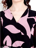 New winter wear printed georgette jumpsuit with long sleeves, XS-XXXL sizes