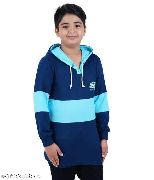 Cotton colorblocked sweatshirt pack of 3 for boys aged 12-16 years, India origin