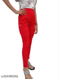 Cotton pencil jeggings for women, comfortable and stretchable. Solid style, size 40 or 42, made in India
