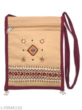 Handmade cotton checked crossbody bag for girls party wear, 2 compartments, eco-friendly, perfect for daily essentials and weddings gifts, India origin