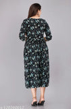 Rayon flared printed kurti under 199, three-quarter sleeve, traditional Indian craftsmanship