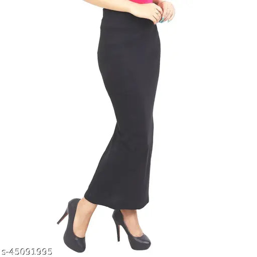 Stylish cotton blend solid net western skirt, lightweight & soft Viscose fabric, size 26 (waist 26in, length 36in), India origin