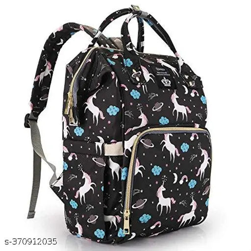 Black waterproof maternity travel bag, 20L capacity, durable and lightweight, ideal for baby essentials