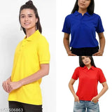 Women's short-sleeved solid T-shirts, premium Matty fabric, casual fashion, India