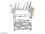 Stainless Steel 24x18 Kitchen Rack Stand, large capacity for efficient organization in modern kitchens