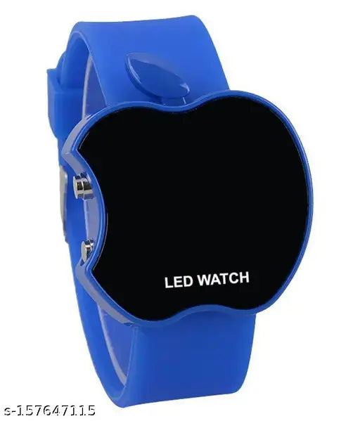 Blue & Black LED Digital Watch with Cartoon Character for Kids - Soft Silicone Strap, Fashionable and Comfortable