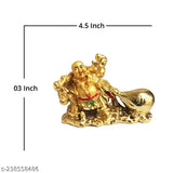 Resin Laughing Buddha figurine, 'Sunrise' design, contemporary decor for living room or bedroom