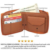 Trendy men's compact wallet, faux leather bifold with ID window, coin pocket, and multi-card. Black unisex purse for men, free size (11x9cm), top selling
