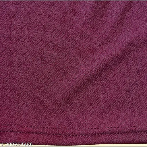 Maroon solid pencil skirt by PRIME LOVE, women's polyester, size 26/28/30/XS/S/M/L/XL, made in India