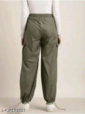 Solid polyester AAJ PARASUT pant, Indian-made casual wear for men - S (waist 29", length 27"), M (waist 30", length 27"), L (waist 32", length 27"), XL (waist 34", length 27")