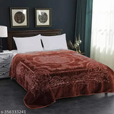 Evolife premium acrylic embossed mink-style single bed blanket, soft, plush, winter-ready (58X87 in)