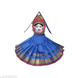 Red polyfibre Mahalakshmi face figurine, bringing prosperity and wealth to your home or office