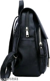 Black PU textured net bag, fits 2 items with 3 compartments, free size (L: 16in, W: 13in), made in India