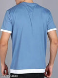 Fabulous cotton blend round neck half-sleeve t-shirt for men, printed design, M size (38 in chest, 27 in length)
