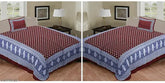 Cotton Jaipuri single bed sheets set, features 2 bedsheets & 2 pillow covers for kids, regular quality, Indian origin