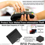 Black croco pattern leather men's wallet, high-quality genuine leather with 2 compartments and multiple slots
