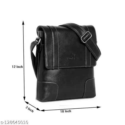 Synthetic leather Rolexo crossbody bag, compact men's slingbag, premium quality PU and fabric material, perfect for work or casual outings