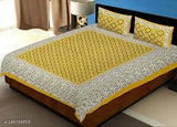 100% cotton Rajasthani net double bed sheets with pillow covers, Indian-origin