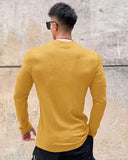 Men's cotton blend long sleeve solid Popcor Stylist t-shirt, M/38in, L/40in, XL/42in - Made in India