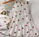 Printed crepe skirt, vibrant design for women and girls, Indian-made fashion piece