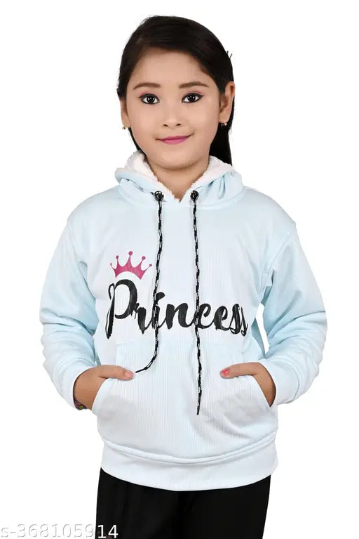 Pink wool printed hoodie for girls, stylish winterwear for 4-5 years
