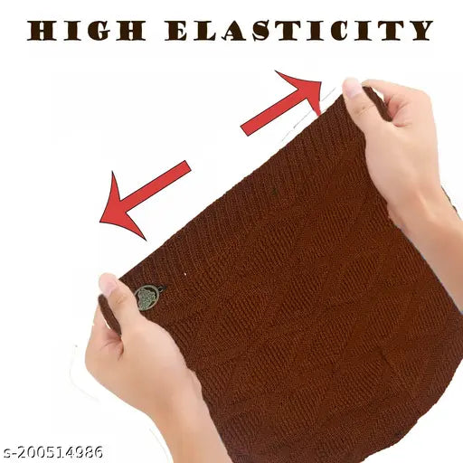 Woolen cap for men, women, boys, girls – warm wear, thermal woolen beanie, self-design, unisex, India