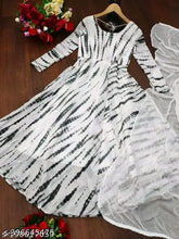 Georgette lehenga set with kurti and dupatta, Indian printed design for women