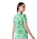 Large lycra t-shirt for women, trendy print, casual summer look