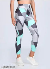 Striped stretchable sports track pants for women size 28-38 (Lycra, colorblocked, breathable fabric). Ideal for yoga and gym workouts