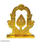 Vel Peacock Thiruvatchi religious idol, handcrafted from India, ornate arch design