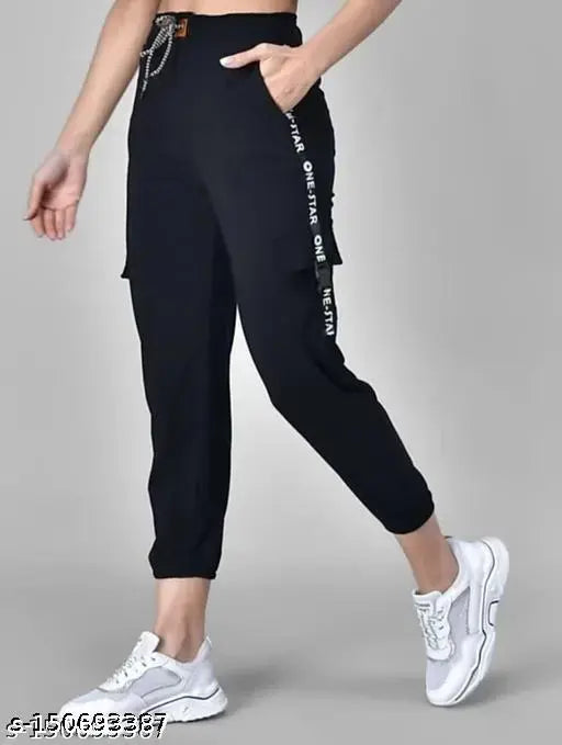 Stretchable Lycra pants for girls with pockets, relaxed fit, India-made casual wear