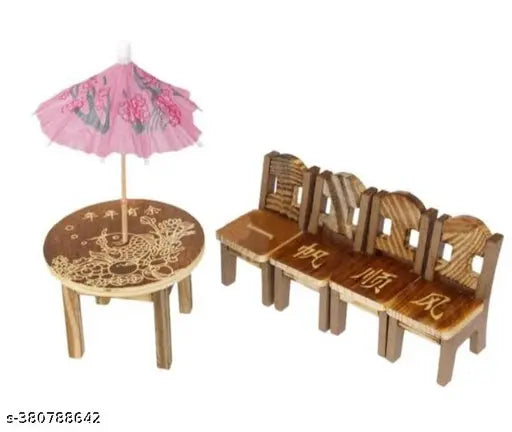Silk self-designed small toy chair for kids, handmade wooden miniature furniture set for 4-5 years old children