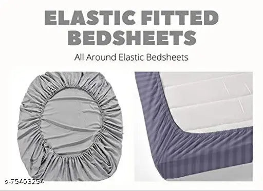 Glace cotton fitted single bedsheet with pillow cover, 3D printed design in summer-ready pastels, ideal for adults. PolyCotton fabric, 180 thread count, fits up to 5" mattresses. Machine washable, made in India