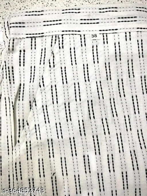 Black cotton printed net 3D design women's pants pack of two, India origin