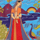 Double bed Rajasthani jaipuri cotton bedsheet set, includes 1 bedsheet & 2 pillow covers, ideal for summer. Made in India