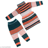 Soft striped wool Baby Girls Sweetar, comfortable and easy to wash, ideal for 0-1 years