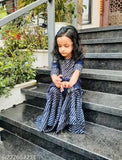 Premium dyed/washed rayon baby girl kurti sharara set, suitable for various occasions