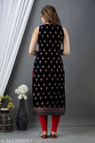 Rayon sleeveless printed kurti for women, Banita alluring style, India origin