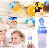 Silicone orange baby feeding bottle, toddler-safe for training and fruit feeding (pack of 1), made in India