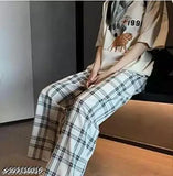 Pink and white check cotton trouser combo, perfect for Indian summer fashion