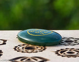 Crystal money switch word, Ananya green agate jade for prosperity and worry stones from India