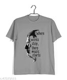 Tamil-printed cotton round neck T-shirts by Aaramkhor, men's casual wear in various sizes