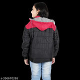 Colorblocked nylon kid's jacket, long sleeves, 8-9 years size, India origin