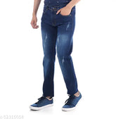 Elegant polycotton men's jeans with new design, provides comfort and bold style. Solid color, sizes 30, 34, 36 inches, origin India