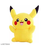 Soft yellow unicorn & Pikachu plush toys, cuddly & huggable for kids aged 2-4 years, India origin