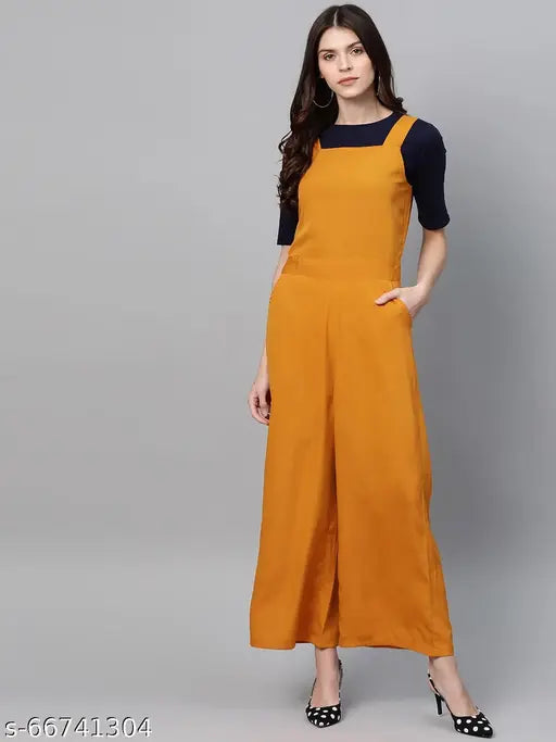 Women's solid polyester jumpsuit by Zima Leto, short sleeves, size S (34-28-50)
