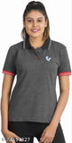 VESPA Polo VStripes Women's Cotton T-Shirt, solid pattern, short sleeves, suitable for workout or casual outings, India origin