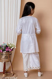 Embroidered rayon kurta palazzo set with dupatta for girls, Indian ethnic fashion
