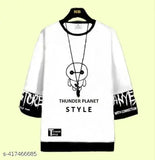 Trendy glamorous, micro polyester round neck oversized t-shirt for men (M/38in-27in). Contemporary urban style, made in India