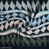 Cotton elastic fitted bedsheet with 2 pillow covers, premium prints & geometric design, ideal for summer use